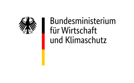 Logo des Bundesministerium für Wirtschaft und Klimaschutz mit Schriftzug und Bundesadler