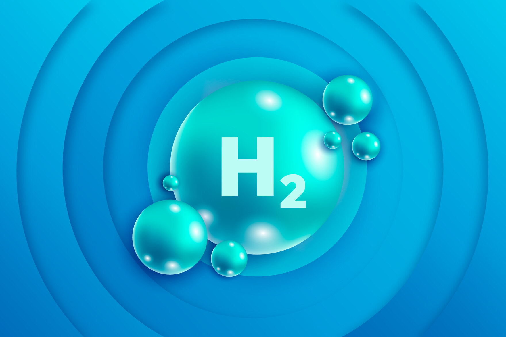 Das Bild zeigt eine Visualisierung von Wasserstoff