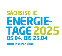 Sächsische Energietage 2024, vom 6. bis 27. April: Schriftzug auf weißem Untergrund
